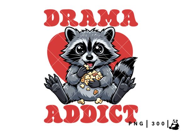 Download Funny Drama Addict Raccoon Valentine PNG - Premium Resources