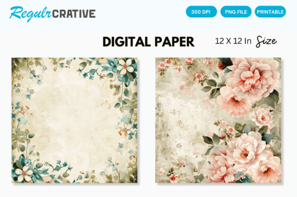 Download Wedding Bride Floral Digital Paper - Digital paper Collection