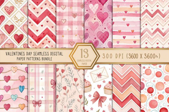 Download Valentine's Day Seamless Digital Paper - Digital paper Collection