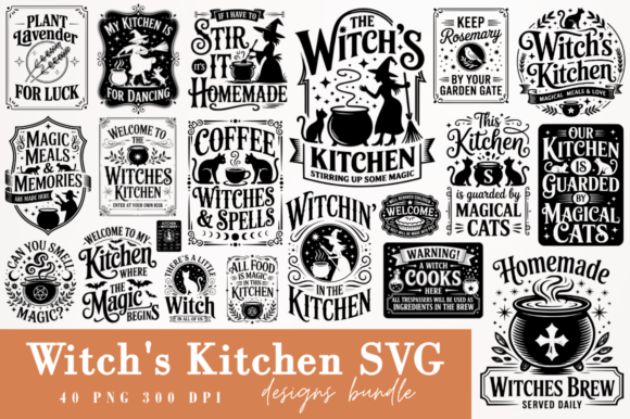 Download Witch's Kitchen SVG Designs Bundle - Premium Resources