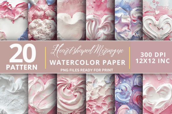 Download Heart Shaped Marshmallows Digital Papers - Digital paper Collection